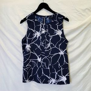Blue Sleevless Blouse